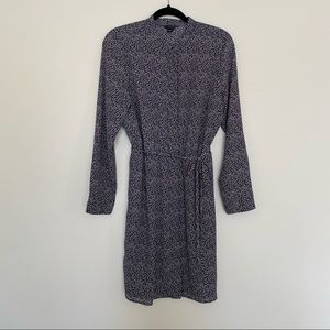 Ann Taylor - Ditsy Print Shirt Dress - Size Large